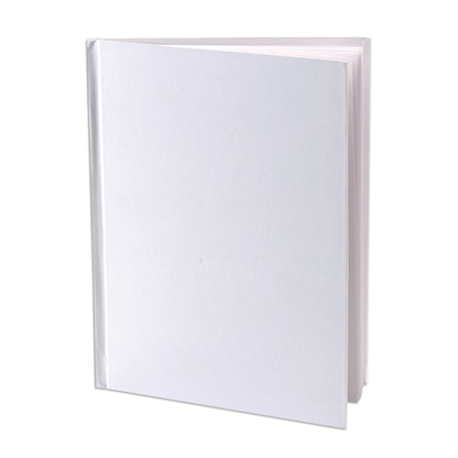 Hardcover Blank Book 6" x 8" Portrait, White, Pack of 10