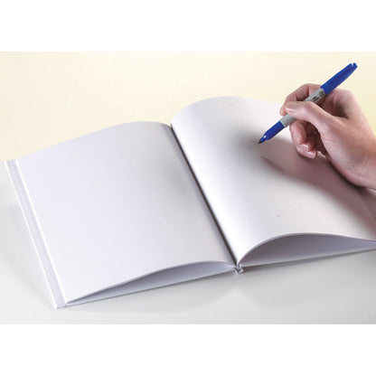 Big Hardcover Blank Book, 8.5" x 11" Portrait, White