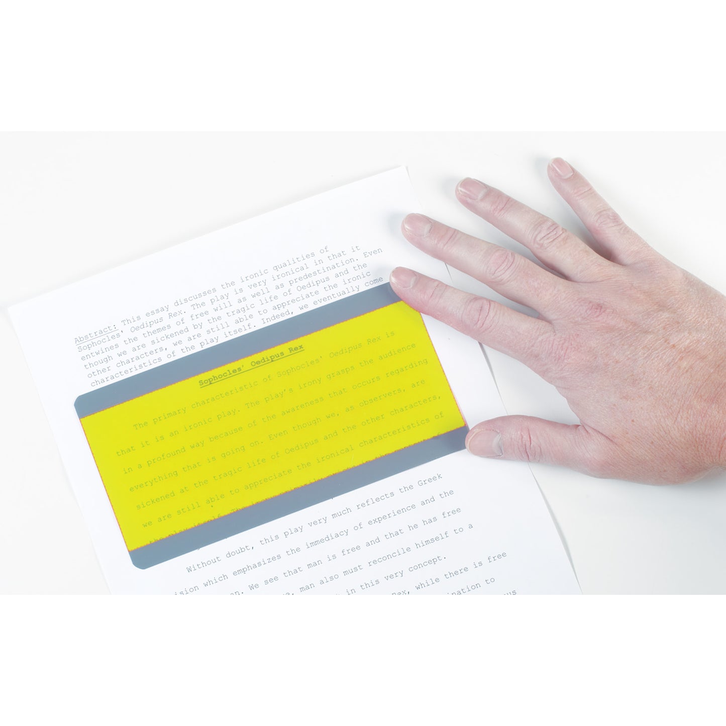 Big Reading Guide, 3-3/4" x 7-1/4", Yellow, Pack of 12