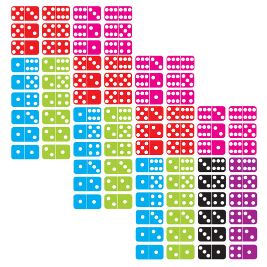 Die-Cut Magnetic Dominoes, 36 Per Pack, 3 Packs