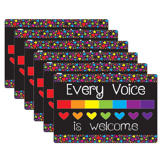 Computer Mouse Pad, 8" x 10", Every Voice is Welcome Here, Pack of 6