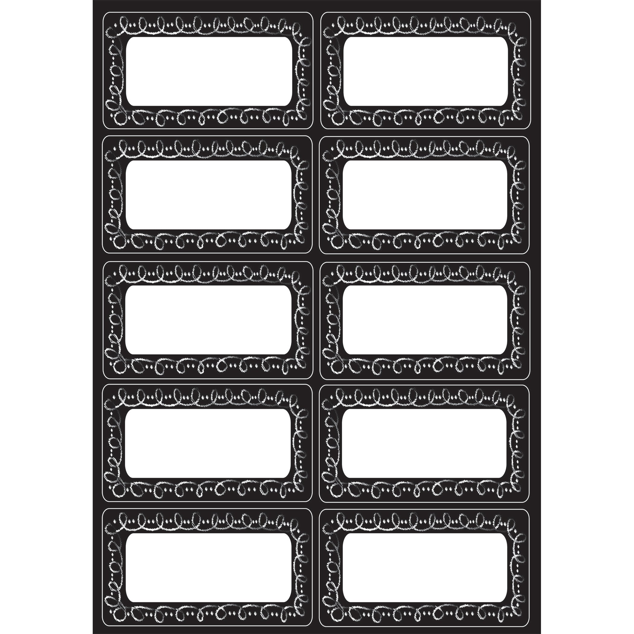 Die-Cut Magnetic Chalk Loop Labels/Nameplates, 10 Pieces – Loomini
