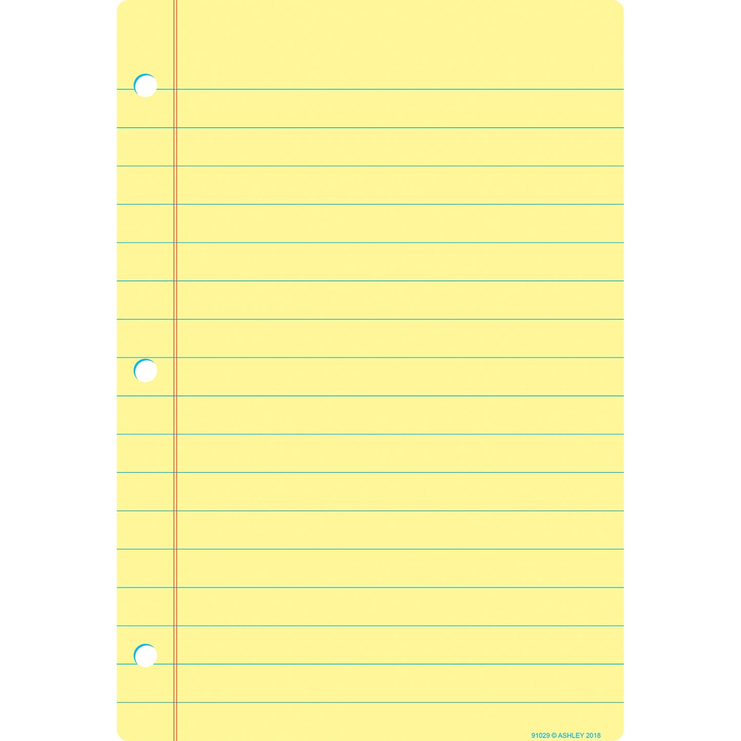 Smart Poly™ Chart, 13" x 19", Light Yellow Notebook Paper