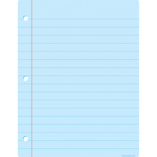 Smart Poly™ Big Light Blue Notebook Paper Chart, Dry-Erase Surface, 17" x 22"