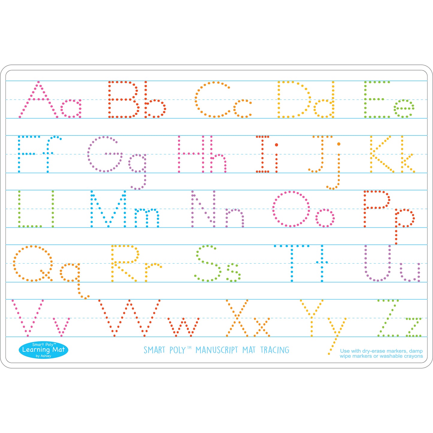 Smart Poly™ Learning Mat, 12" x 17", Double-Sided, Manuscript Tracing