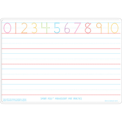 Smart Poly™ Learning Mat, 12" x 17", Double-Sided, Manuscript Tracing