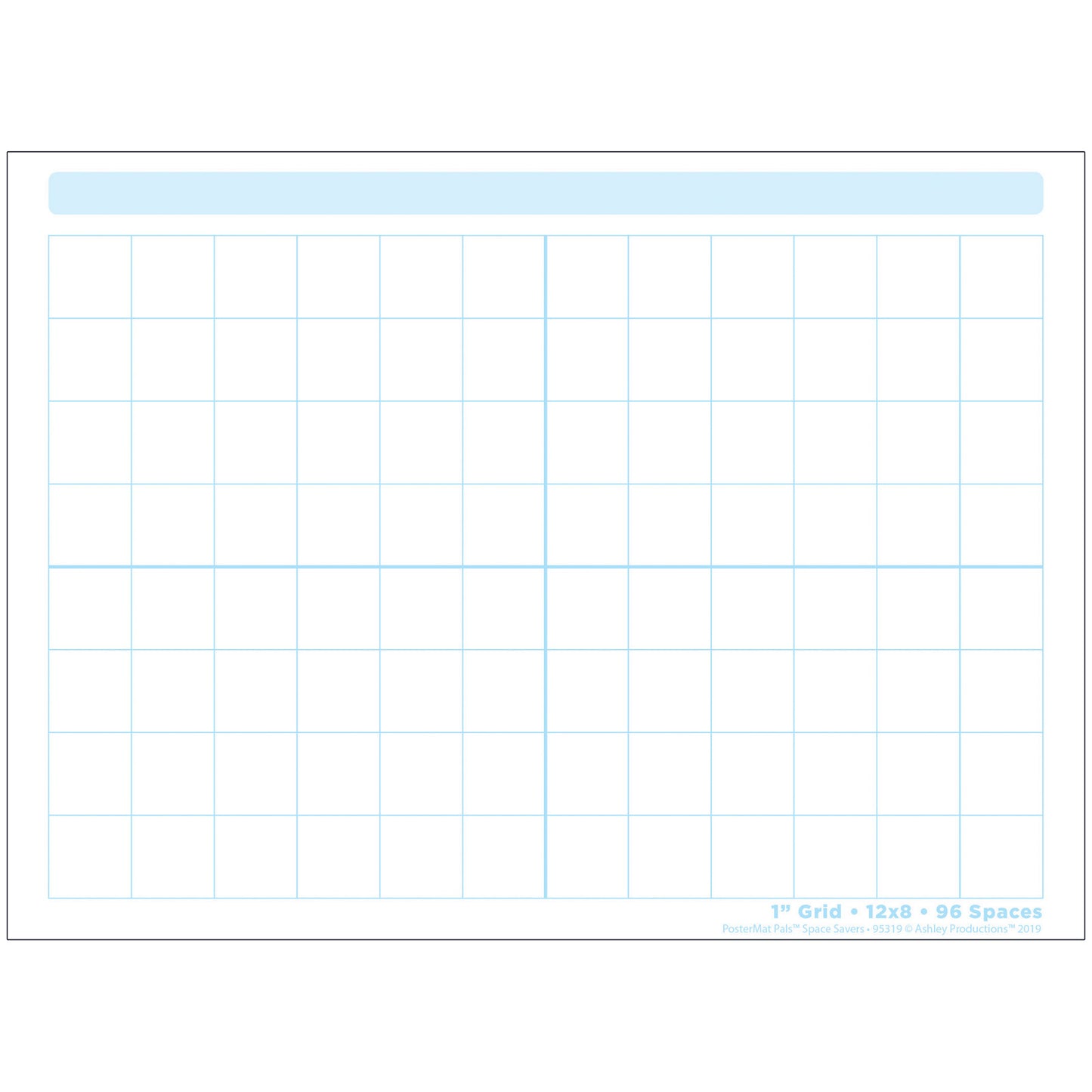 Smart Poly® Single Sided PosterMat Pals® Space Savers, 1" Grid Blocks, 13" x 9.5"