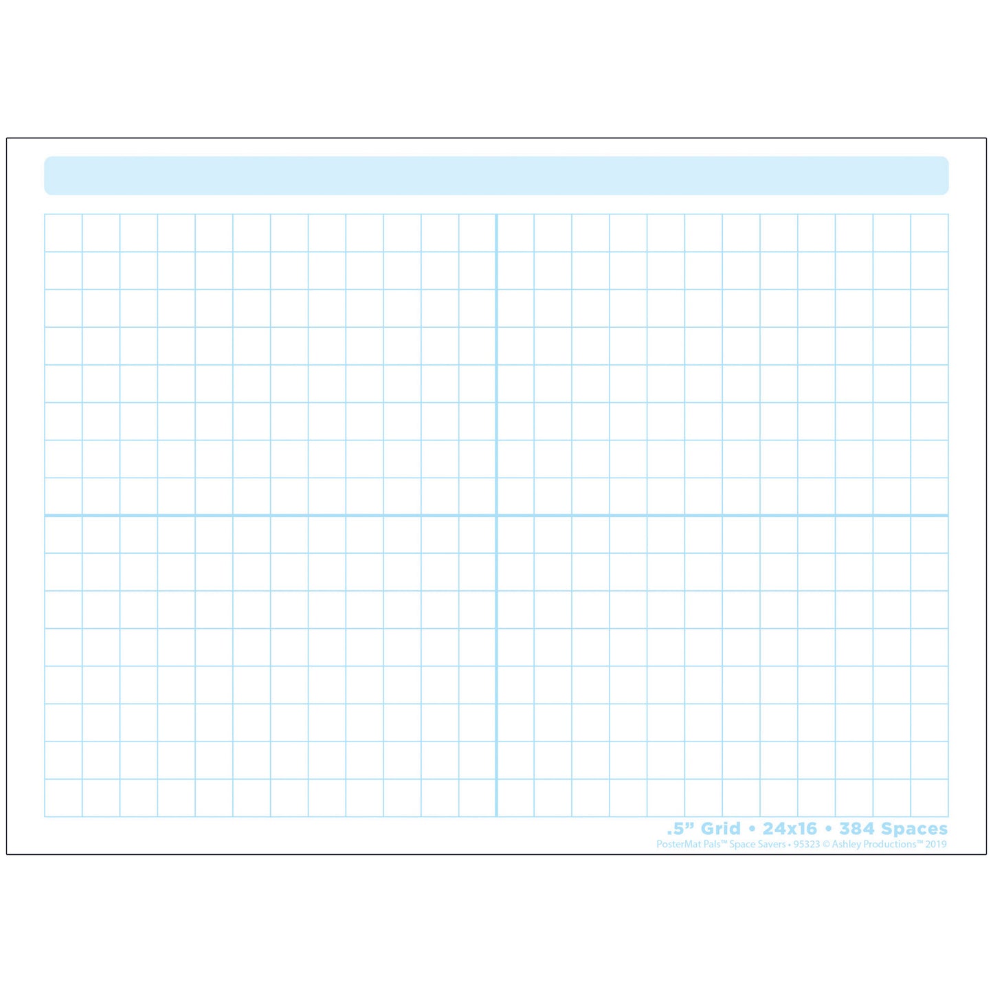 Smart Poly® Single Sided PosterMat Pals® Space Savers, 1/2" Grid Blocks, 468 Blocks, 13" x 9.5"