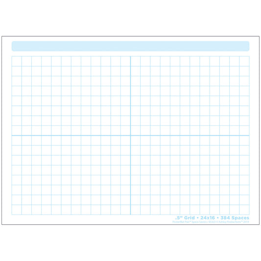 Smart Poly® Single Sided PosterMat Pals® Space Savers, 1/2" Grid Blocks, 468 Blocks, 13" x 9.5"