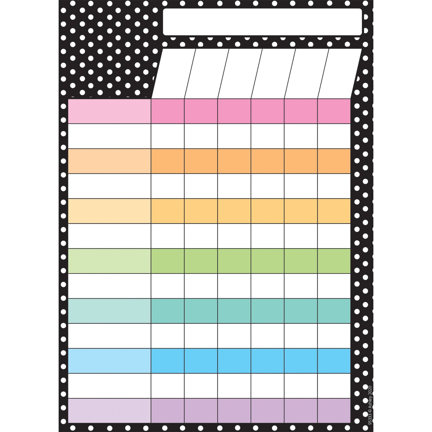 Smart Poly® PosterMat Pals™ Space Savers, 13" x 9-1/2", BW Dots Incentive, Pack of 10