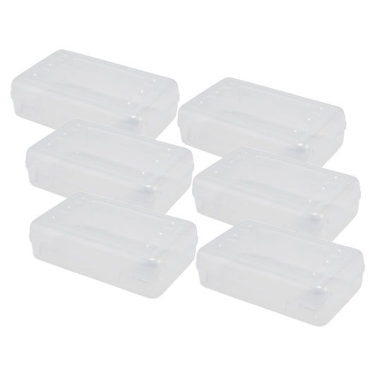 Pencil Box Clear, Pack of 6