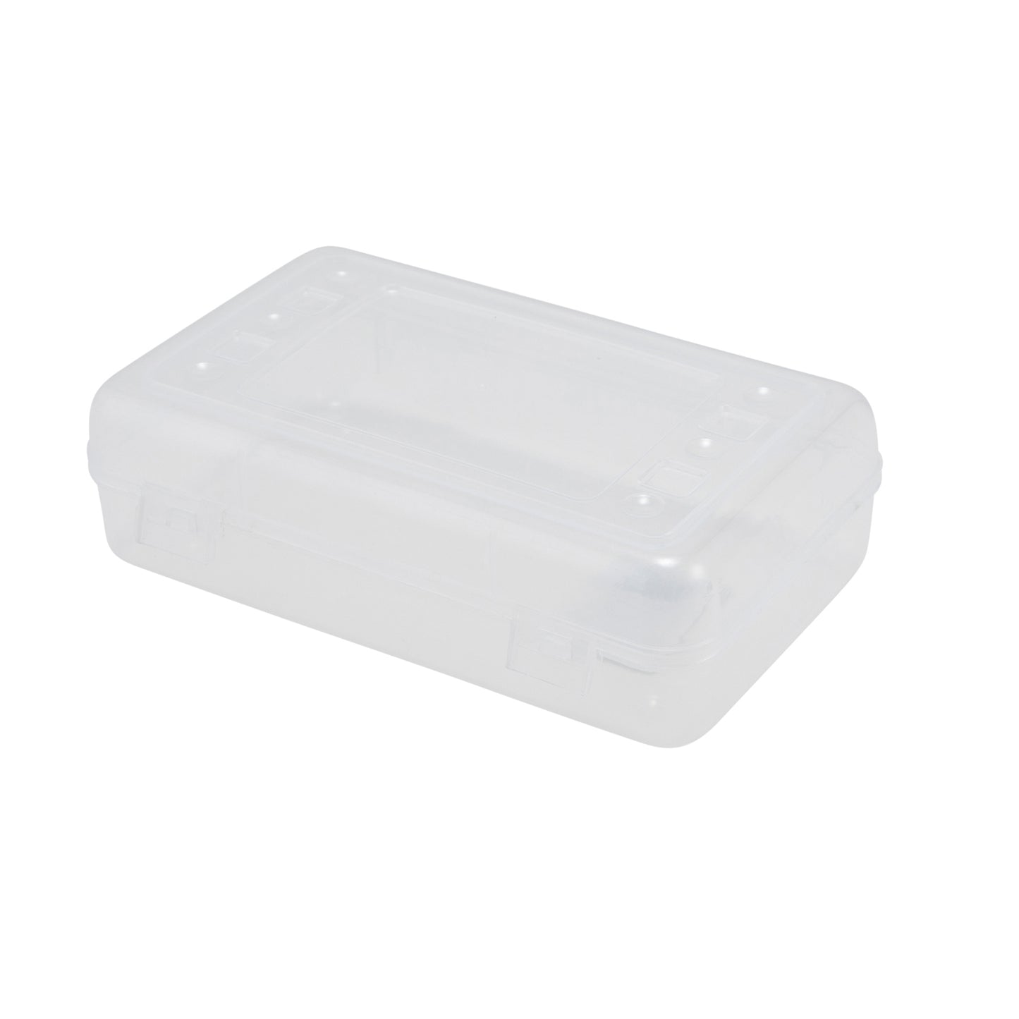 6 Pack Plastic Pencil Box Clear Utility Pencil Storage Case Office Supplies