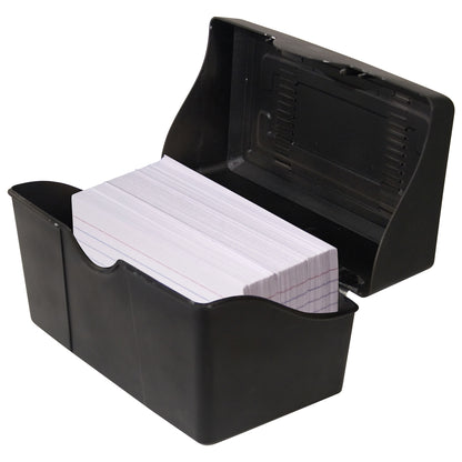 Black Index Card Holder, 3" x 5", Pack of 6