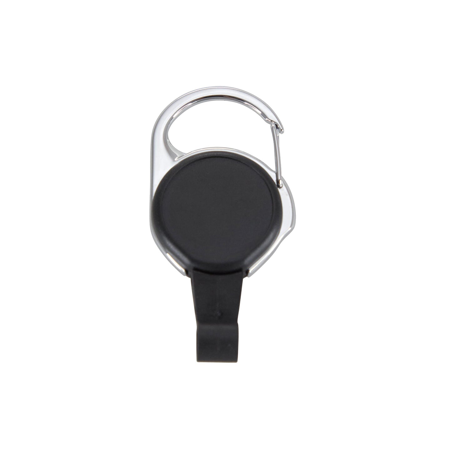 No-Twist Carabiner ID Card Reel with Slot Hook, Black, Pack of 6