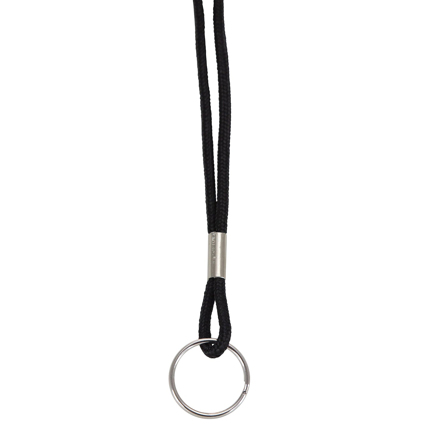 Standard Lanyard, Rope Style, Ring, Black, Pack of 24