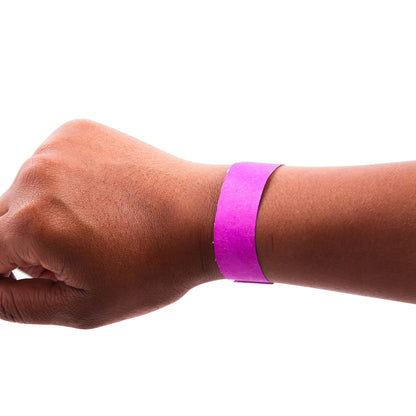 Sequentially Numbered Security Wristbands, 3/4", Purple, Pack of 100