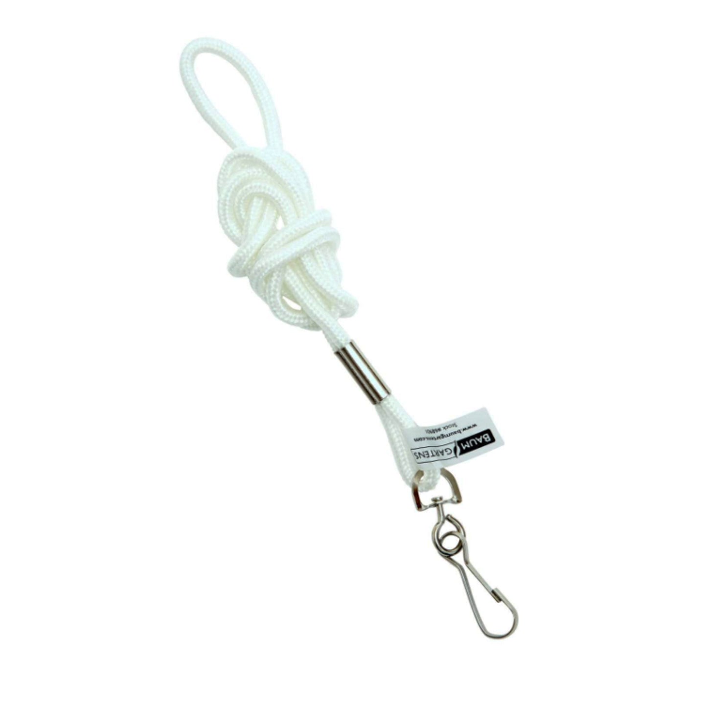 Standard Lanyard Hook Rope Style, White, Pack of 24