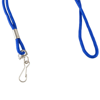 Standard Lanyard Hook Rope Style, Blue, Pack of 24