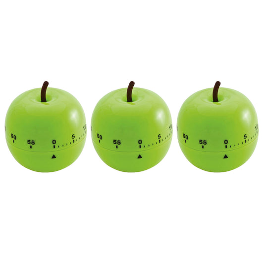 Apple-Shaped Timer, Green, Pack of 3