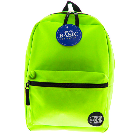 16" Lime Green Basic Collection Backpack