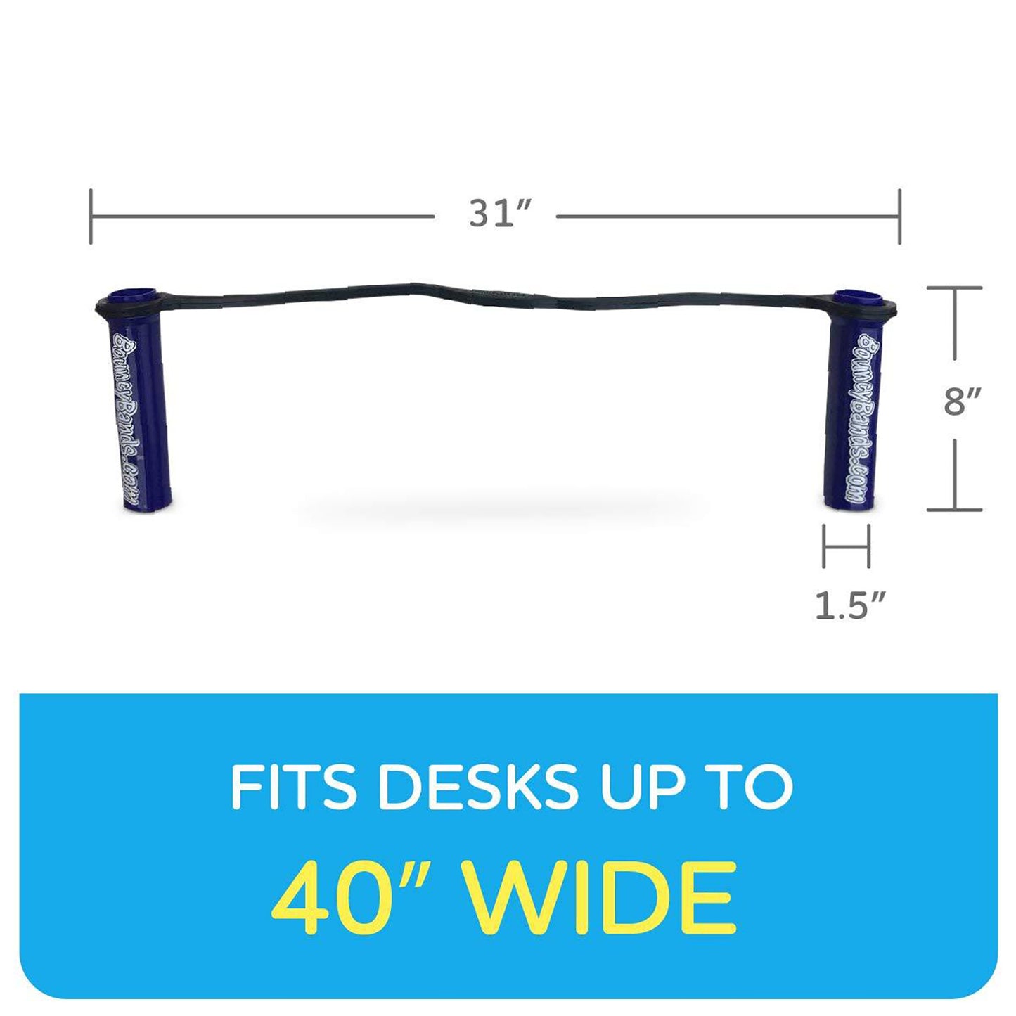 Chair Band for Extra-Wide School Desks, Blue Tubes