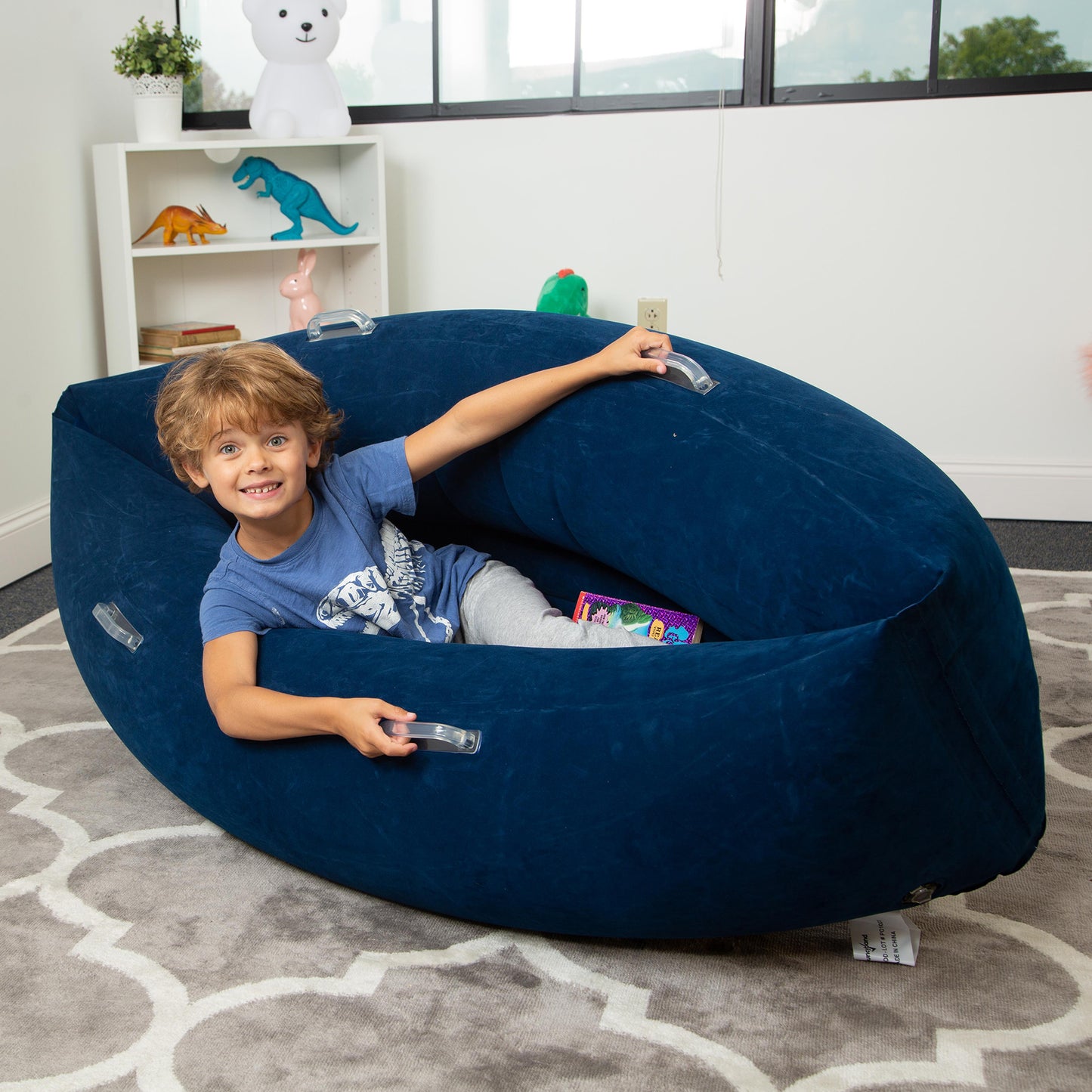 Comfy Hugging Peapod Sensory Pod, 48", Ages 3-6 Up to 4 Feet Tall, Blue