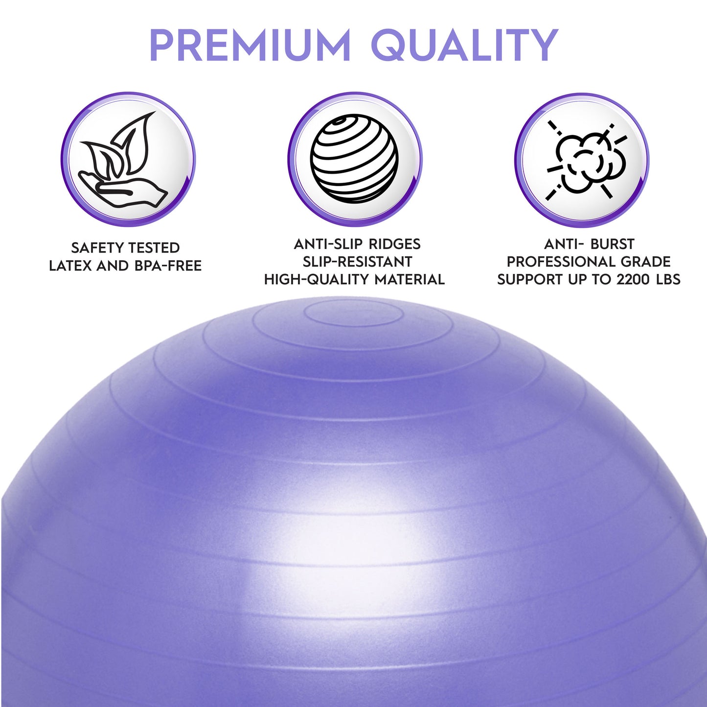 Balance Ball, 65cm, Purple
