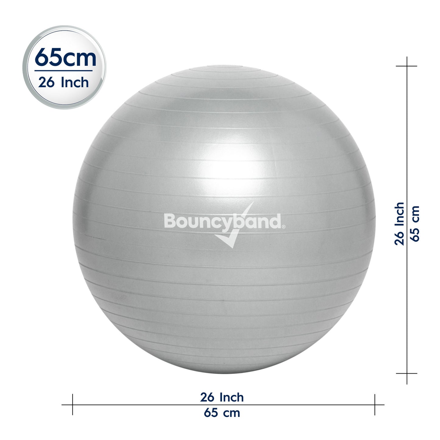 Balance Ball, 65cm, Silver