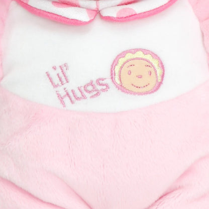 Lil' Hugs Baby's First Soft Doll, Vinyl Face, Pastel Outfits with Rattle, 12" Caucasian