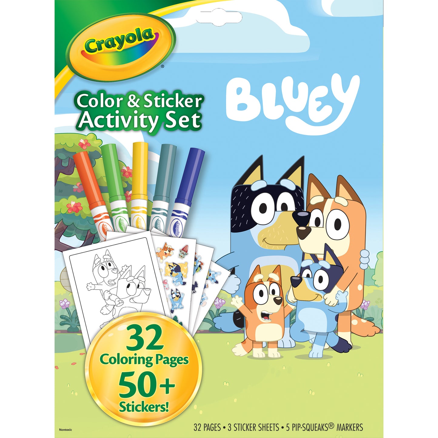 Color & Sticker Activity Set, Bluey, 3 Sets