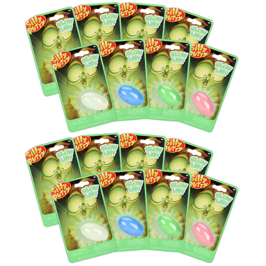 Silly Putty Glow-in-the-Dark, Set of 16