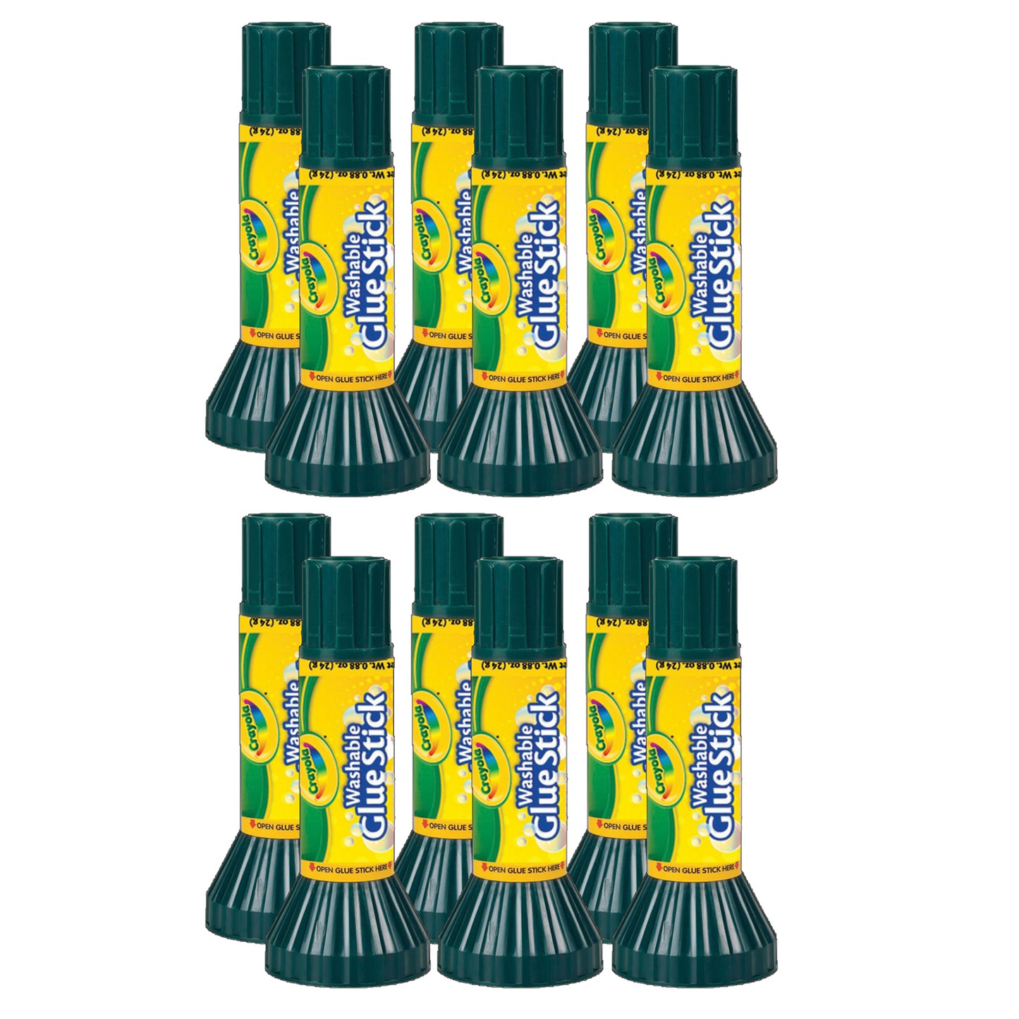 Crayola® Glue Stick, 0.88 oz, Set of 12 sticks