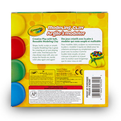 Modeling Clay, 4 Assorted Colors, 1 lb. Box, 12 Boxes