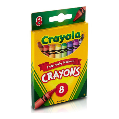 Crayons, Regular Size, 8 Colors Per Box, 24 Boxes