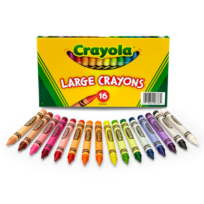 Large Crayons, Classic Colors, 16 Per Pack, 6 Packs