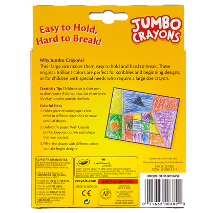 Jumbo Crayons, 8 Per Box, 6 Boxes