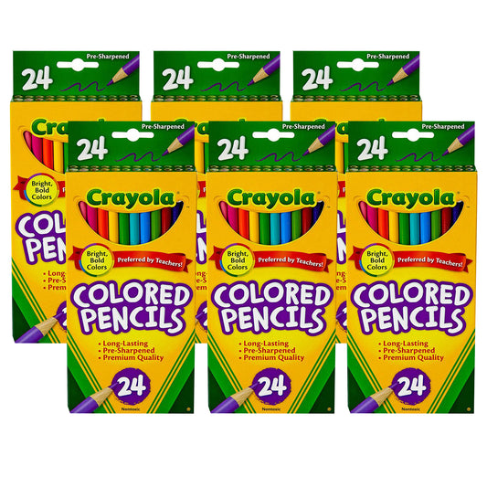 Crayola® Colored Pencils, 24 Per Box, 6 Boxes