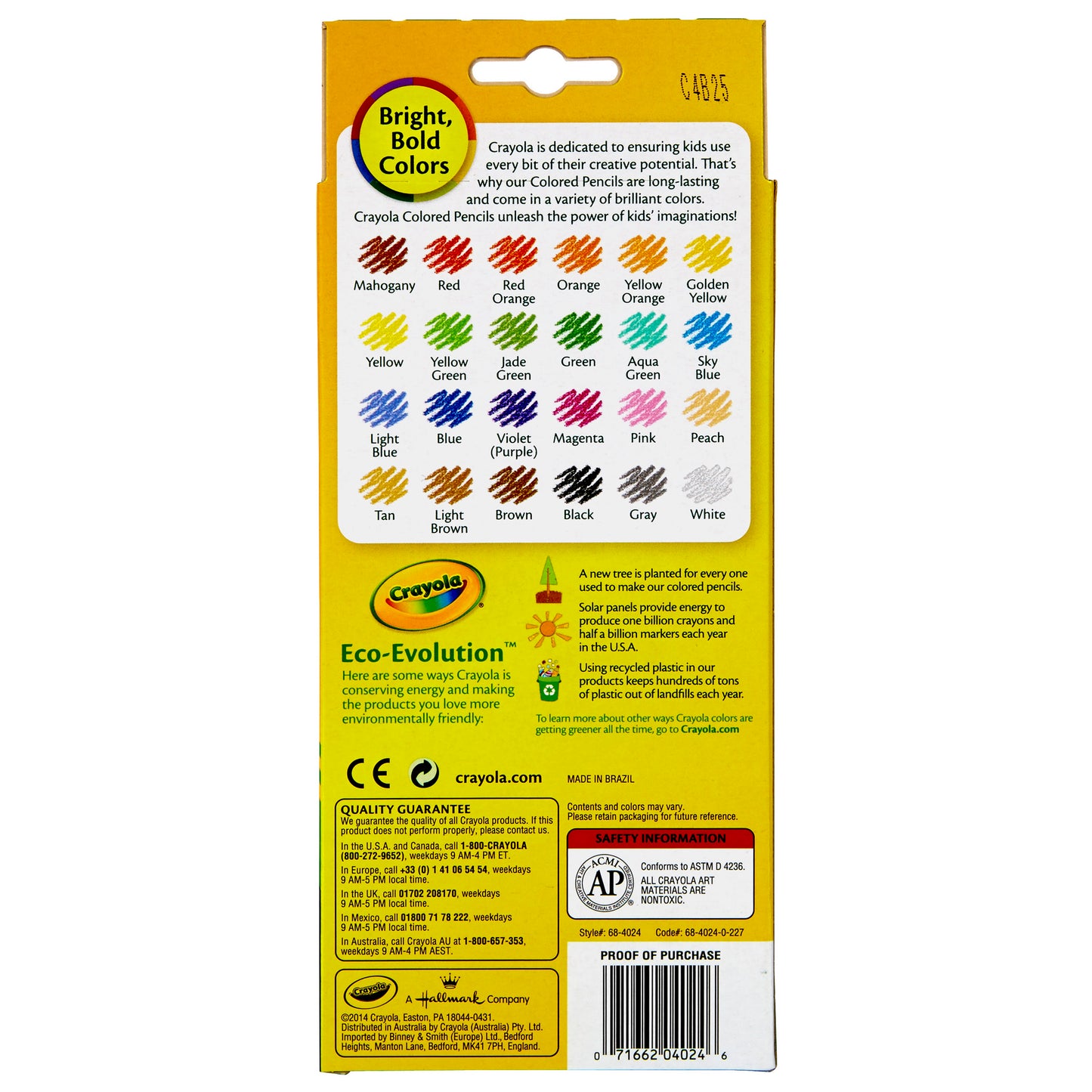 Crayola® Colored Pencils, 24 Per Box, 6 Boxes