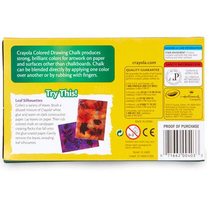 Crayola® Colored Drawing Chalk, 12 colors per box, Set of 6 boxes