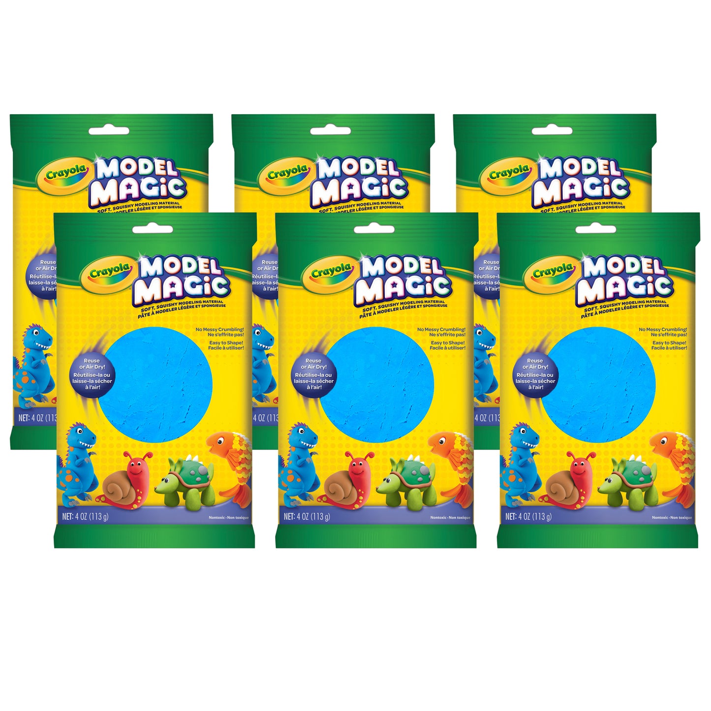 Crayola® Model Magic® Modeling Compound, Blue, 4 oz packs, 6 packs