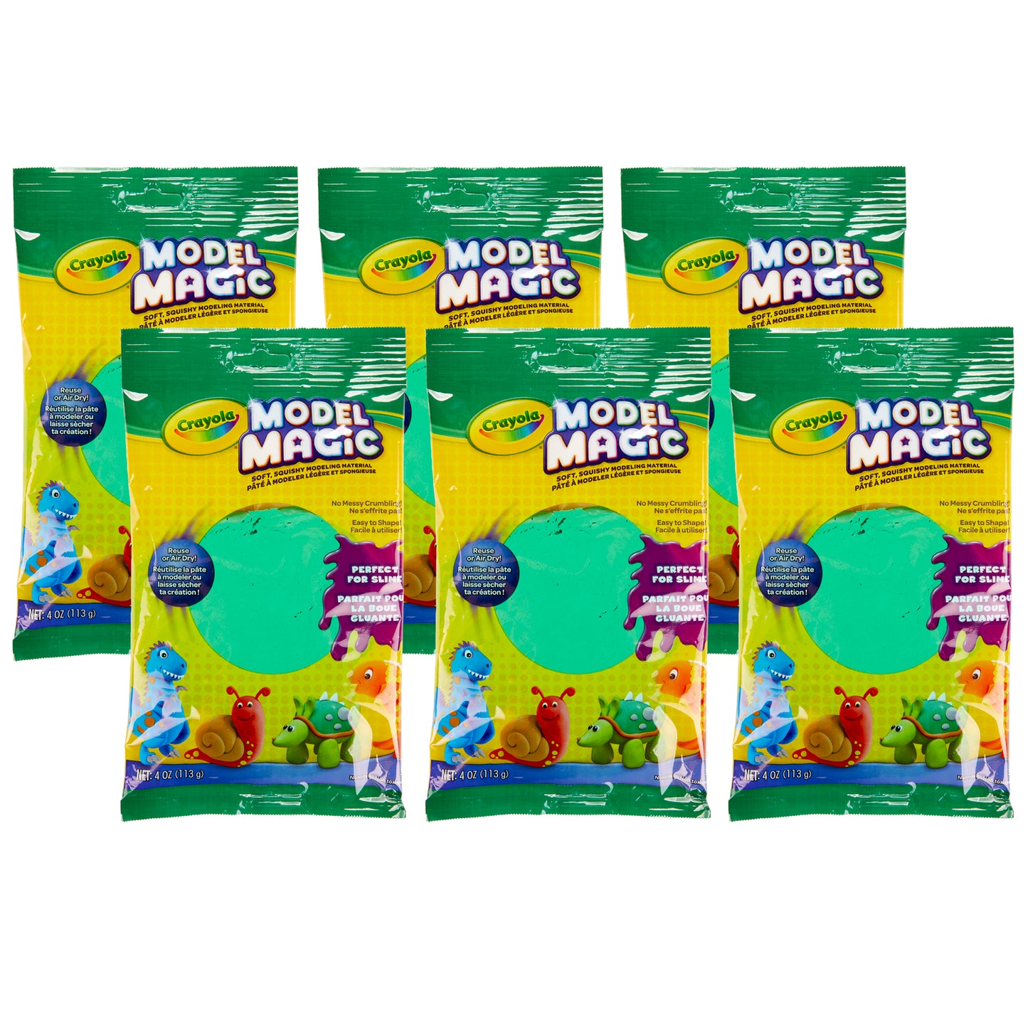 Crayola® Model Magic® Modeling Compound, Green, 4 oz packs, 6 packs