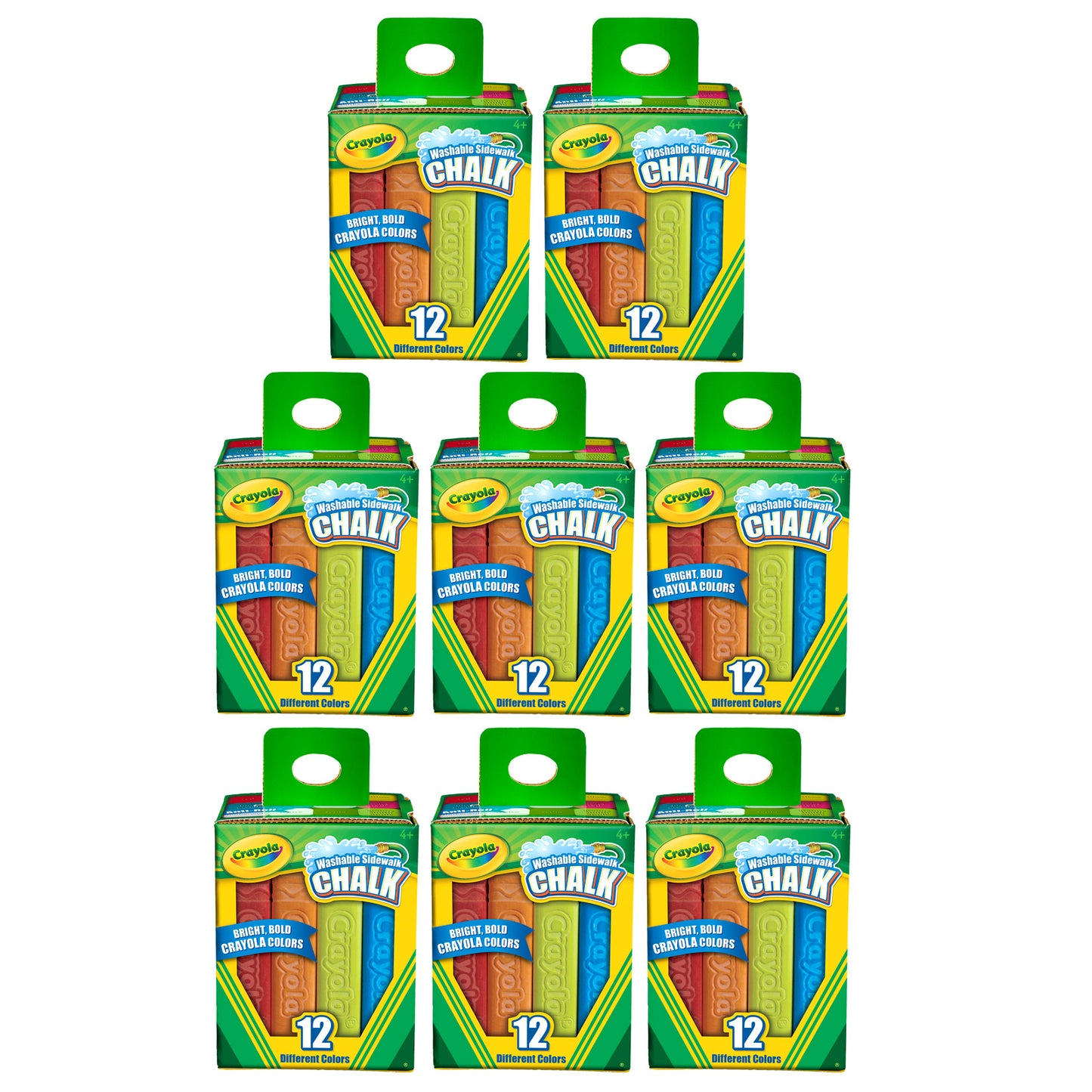 Crayola® Washable Sidewalk Chalk, 12 ct per box, Set of 8 boxes