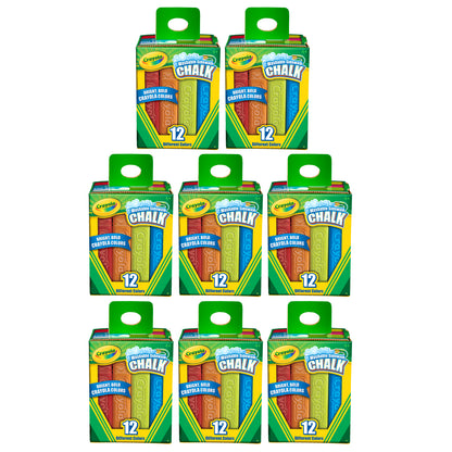 Crayola® Washable Sidewalk Chalk, 12 ct per box, Set of 8 boxes