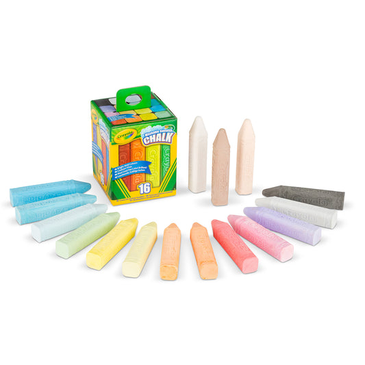 Washable Sidewalk Chalk, Pack of 16