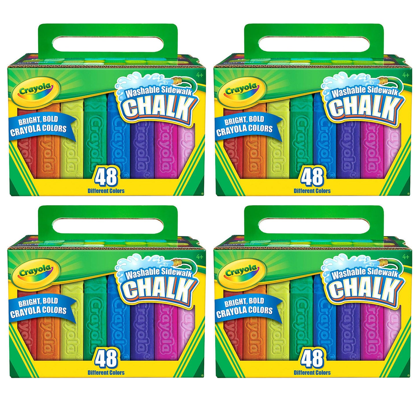 Crayola® Washable Sidewalk Chalk, 48 ct per box, Set of 4 boxes