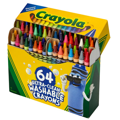 Ultra-Clean Washable Crayons, Regular Size, Pack of 64