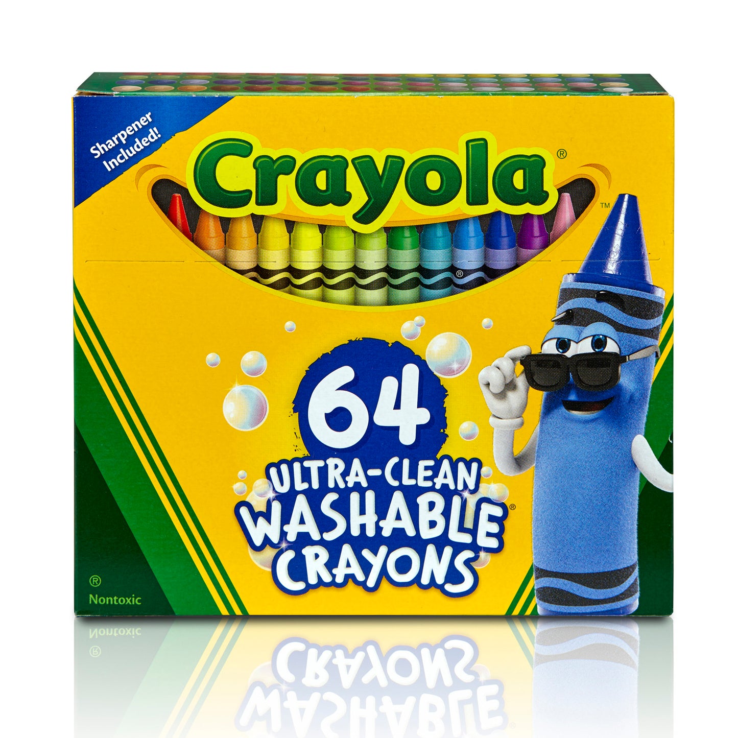 Ultra-Clean Washable Crayons, Regular Size, Pack of 64