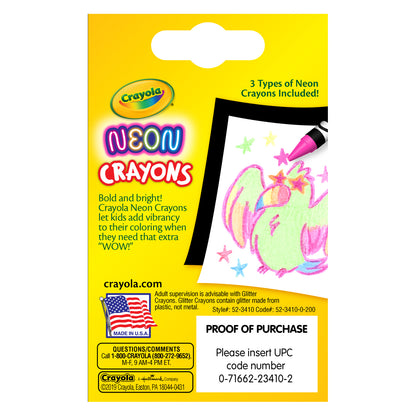 Neon Crayons, 24 Per Pack, 6 Packs