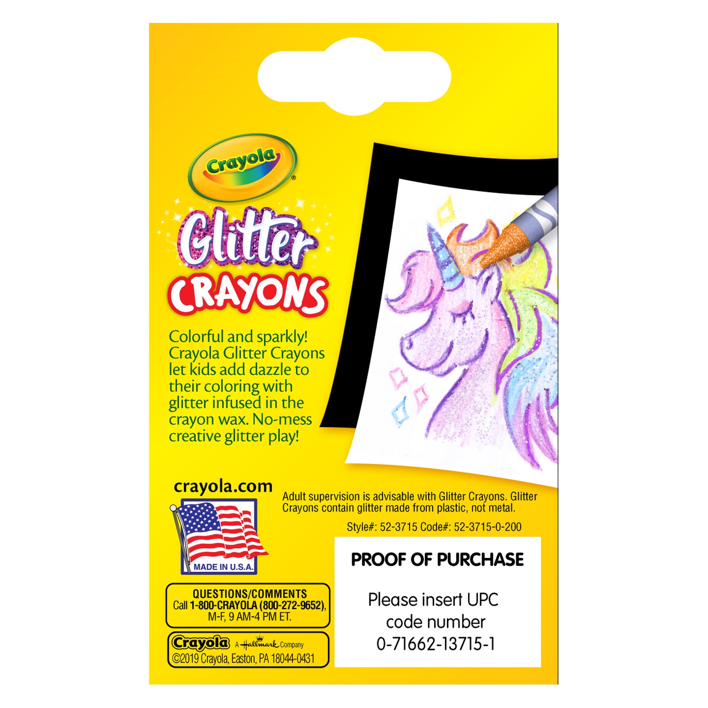 Glitter Crayons, 24 Per Pack, 6 Packs