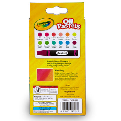 Oil Pastels, Neon, Pack of 12